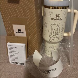 Stanley Cream Tumbler with Winnie the Pooh Design